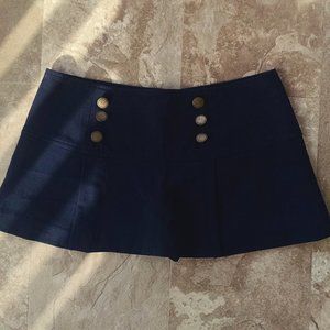 forever 21 black mini skirt pleated sailor buttons